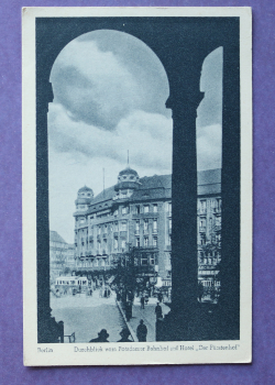 Postcard PC Berlin 1930s looking from Potsdamer Station to Hotel FuerstenhofTown view architecture